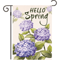 Hydrangea Spring Summer Garden Flag Spring Garden Flag 12x18 Inch Double Sided Spring garden outdoor flag Seasonal Farmhouse Yard Outdoor Flag decoration
