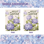 Hydrangea Spring Summer Garden Flag Spring Garden Flag 12x18 Inch Double Sided Spring garden outdoor flag Seasonal Farmhouse Yard Outdoor Flag decoration