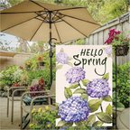 Hydrangea Spring Summer Garden Flag Spring Garden Flag 12x18 Inch Double Sided Spring garden outdoor flag Seasonal Farmhouse Yard Outdoor Flag decoration
