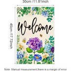 Spring Garden Flag 12x18 Double Sided Small Flags with Hydrangea Flowers Bees for Summer Welcome Garden Flags Outside Outdoor Holiday Seasonal Decor Yard Flags Yard Patio Lawn Decoration