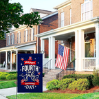July 4th Garden Flag, Patriotic Memorial Independence Day Flag, Double Sided Yard Flag 12x18 Inch for Home Decor Outdoor Decorations
