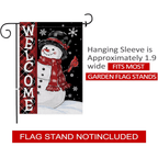 Christmas Snowman Garden Flag, Christmas Decor Yard Flag 12x18 Double Sided Winter, Snowman Garden Flags Signs Home Decorations Rustic Welcome Outdoor Farmhouse Xmas