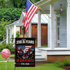 250 Years America Garden Flag - 250th Anniversary USA Patriotic Banner - Double Sided Eagle Design 1776-2026 - Weatherproof Burlap